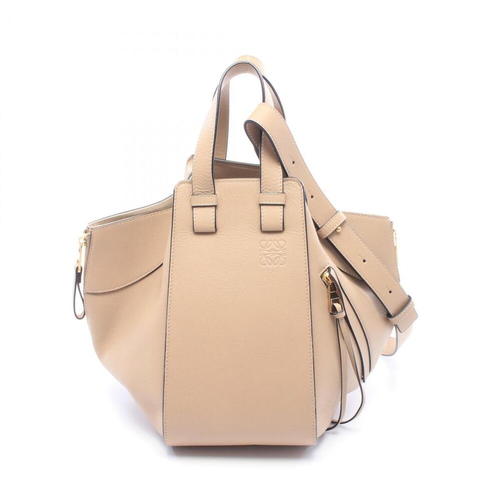 Loewe Hammock Small 2-Way Handbag, Leather, Women's, Beige